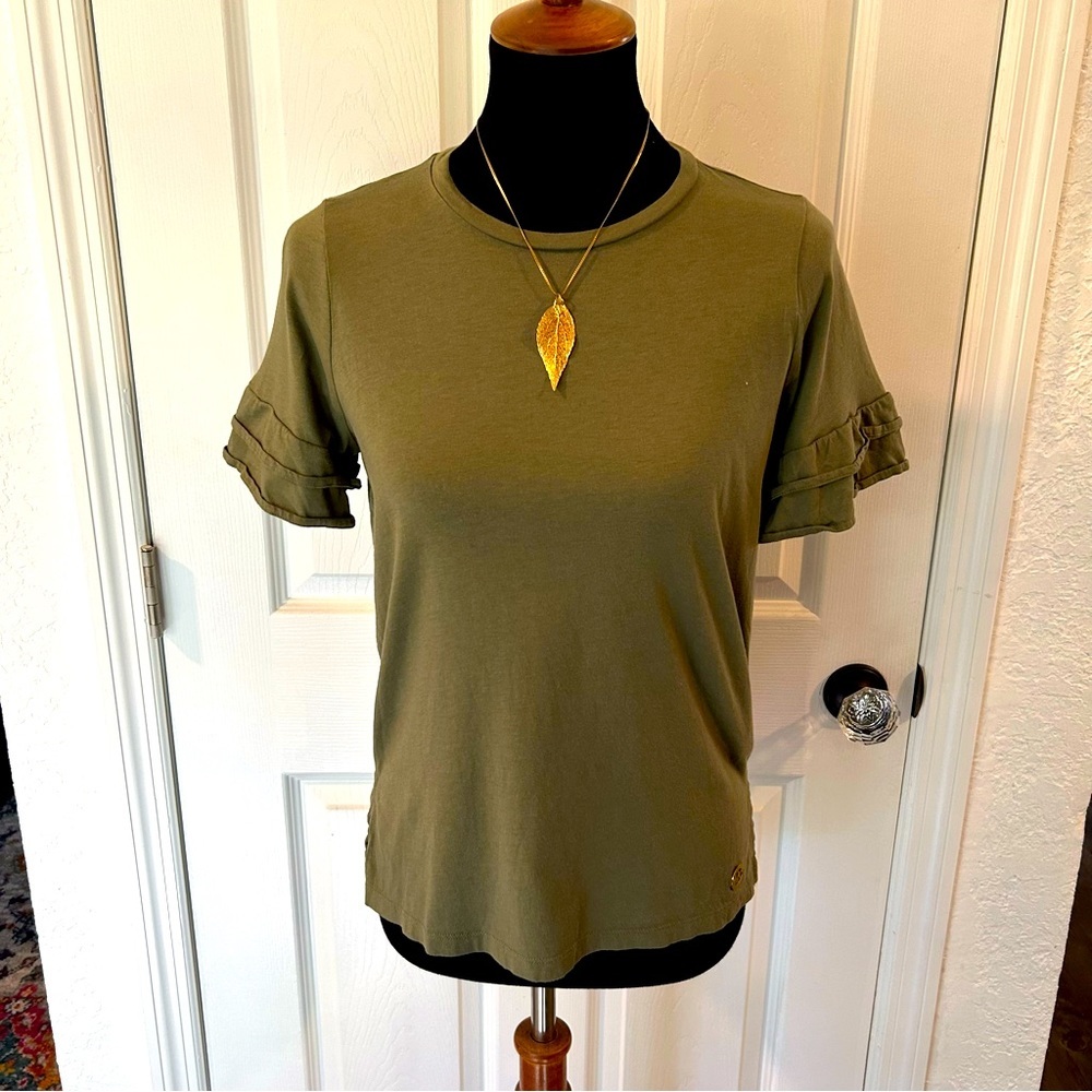 Michael Kors Olive Green Blouse | Size S